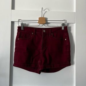 Aeropostale Size 8 Maroon High Waisted Shorts